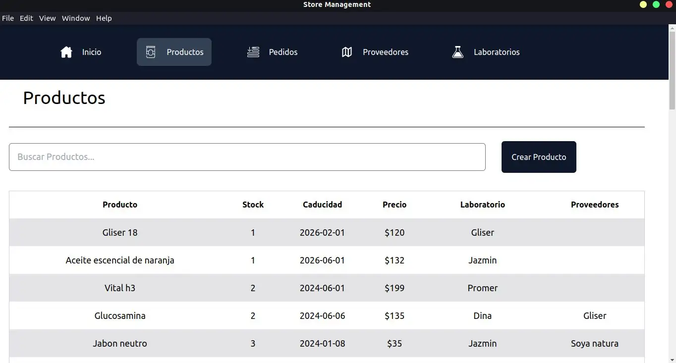 Gestor de inventarios app